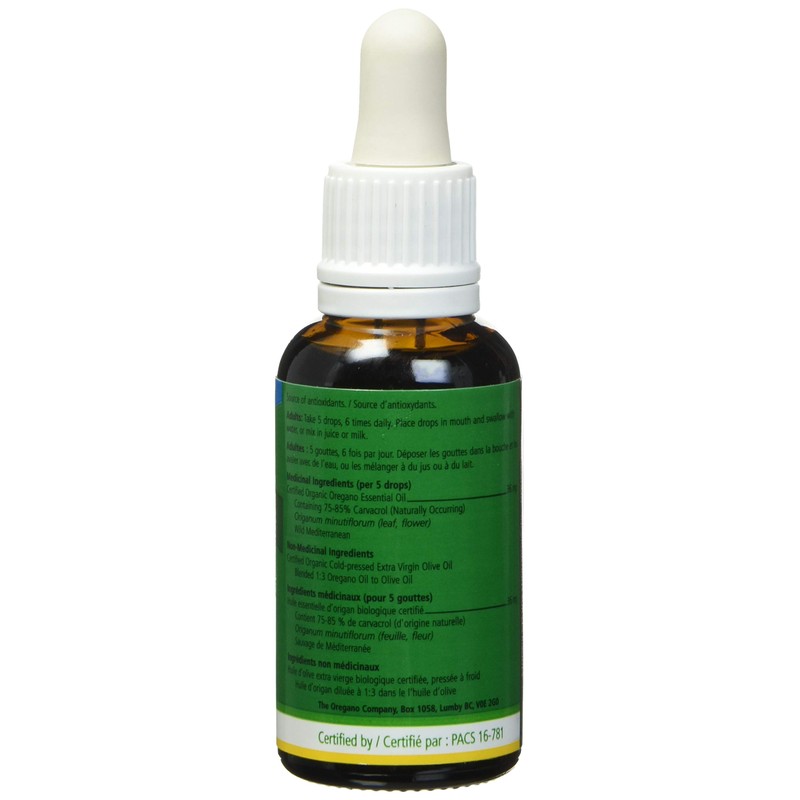 Oregano Oil - 1 Oz / 30ml, 100% Certified Organic
