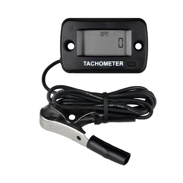 Jayron LCD Digital Inductive Pulse Speed Tachometer/Tach Hour Meter Waterproof