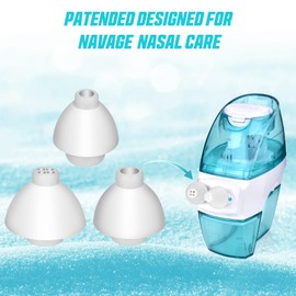 FireAnt 3 Pairs Nose Pillows Compatible with Navage Nasal Care - High Grade Silicone Nose Buds Sinus Pillows Compatible with Navage Nasal Irrigation System (Small, Standard, Extra Large) in White