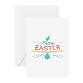 CafePress Happy Easter Greeting Card (20-pack), Note Card with Blank Inside, Birthday Glossy
