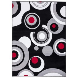 LUXE WEAVERS Geometric Black 8x10 Area Rug