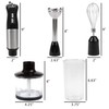 6-Speed Immersion Blender - 4-in-1 Hand Mixer with Whisk, Food