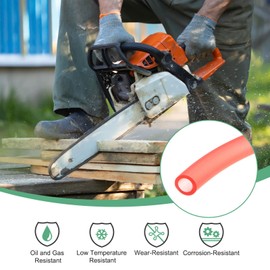 M METERXITY Petrol Fuel Line Hose, 3/16" x 5/16" 9.84 Feet Long PVC Flexible Small Engine Fuel Line Petrol Gas Pipe for String/Chainsaw/Trimmer/Blower/Lawn Mower Replacement Tubing [Red]