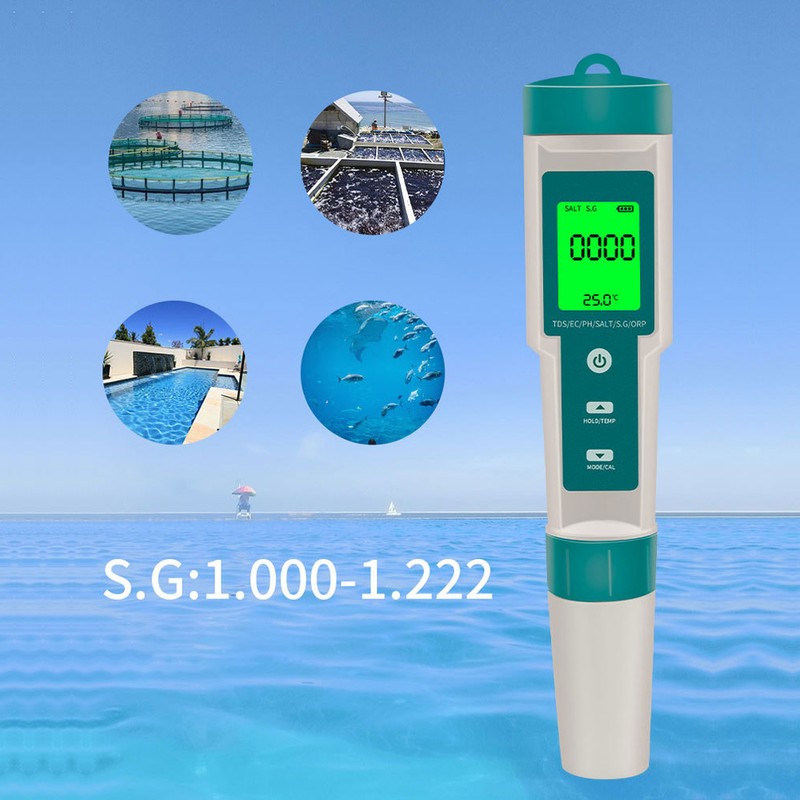 Multifunctional Digital 7 in 1 Water Quality Tester Portable High