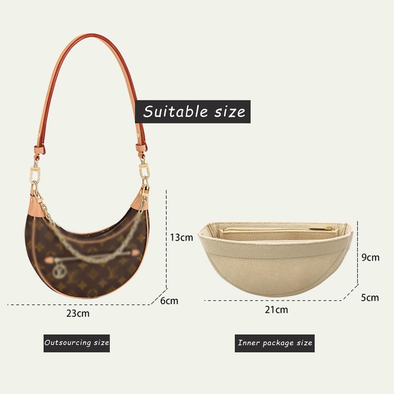 Lckaey Purse Organizer Insert for Loop Hobo Bag Organizer Insert