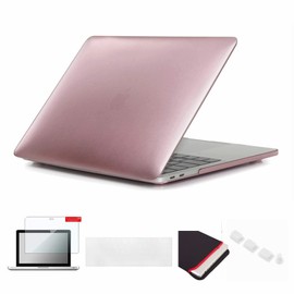 Se7enline Compatible with MacBook Pro Case 15 inch A1707/A1990 Soft-Touch Hard Cover 2016-2018 for Mac Pro 15 with Touch Bar&Sleeve Bag&Keyboard Cover Skin&Screen Protector&Dust Plug Set, Rose Gold