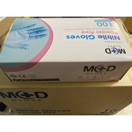 MedGlove Nitrile Blue Disposable Exam/Medical Gloves Powder Latex Free 1000 PCs BB 6/2023