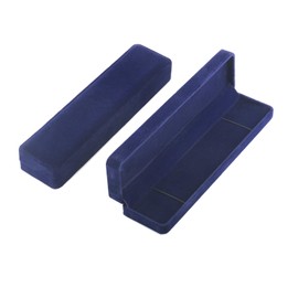 LETURE 2 Pieces Long Velvet Chain Necklace Gift Box Set, Bracelet Storage Case, Jewellry Display Box for Wedding, Engagement,Proposal, Birthday and Anniversary (Blue)