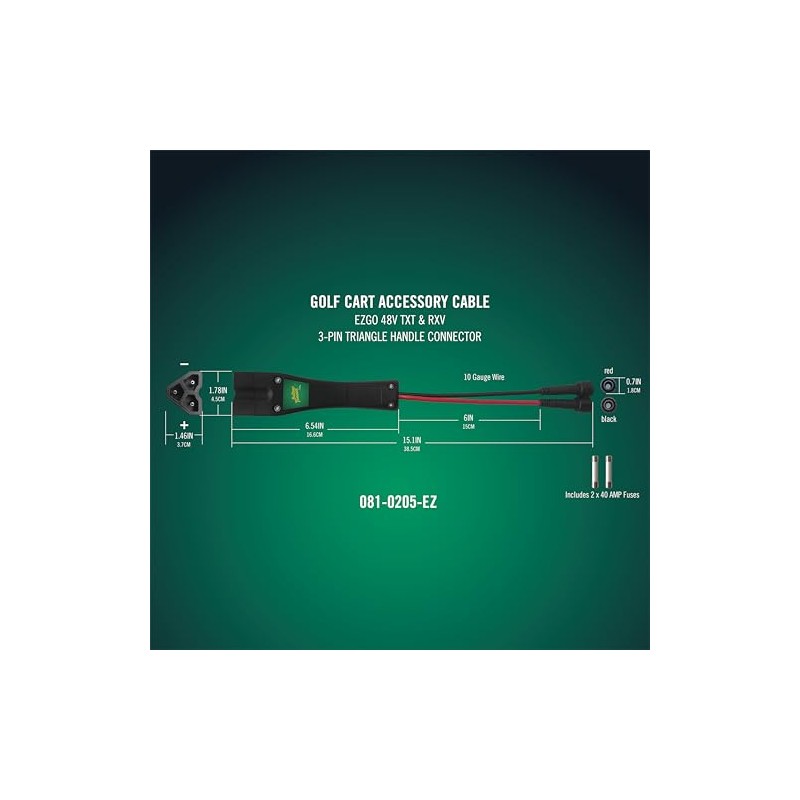 Battery Tender 48V E-Z-GO TXT & RXV DC Plug -