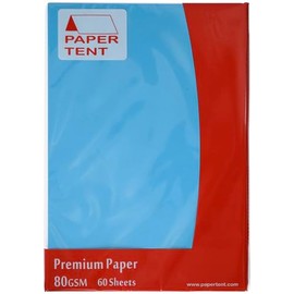 Papertent A4 Premium Colour Paper 80gsm 60 Sheets - Blue