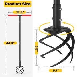 Hand Tiller Garden Tool, Twist Tiller for Gardening with Long Handle, 44.3-inch Garden Claw Hand Tool for Lawn Aerator, Hand Cultivator Tiller Tool for Garden Beds, Plant Box