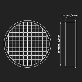 Repa Market Ø10 Inch Duct Cover – Galvanized Steel Round Duct Cap with Mesh Screen – HVAC Exhaust or Intake Vent – Exterior Pipe Air Outlet – Spiral Ventilation Ducting Metal End Plug