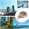 KooingTech Pocket Compass, Compass Navigation, Hiking Compass, Golden Compass, Waterproof
