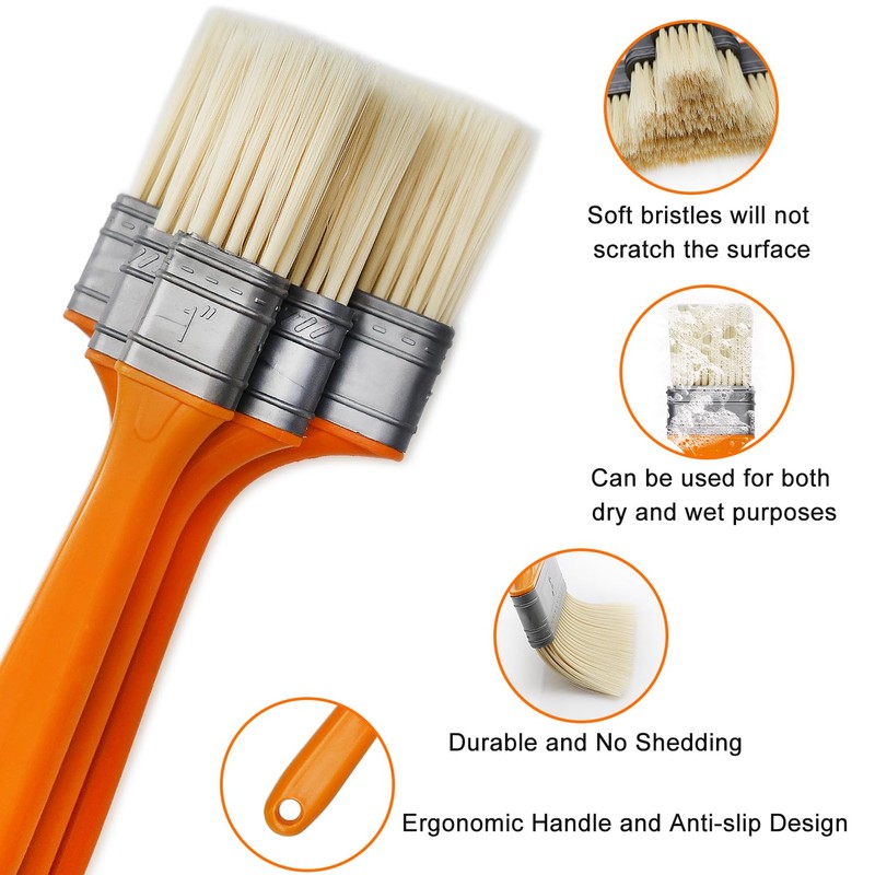 3 Pack Microfiber Duster Brush, Soft Bristles Detailing Brush Dusting