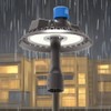 KRLED Post Top Light 100W LED Circular Area Light Dusk