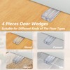 Geepen Door Stopper Floor, Pack of 4 Rubber Door Wedge