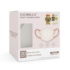シシベラ(CICIBELLA) 立体マスク バイカラー 不織布カラーマスク 小顔 肌に優しい 使い捨てマスク 30枚 普通サイズ オールドレース