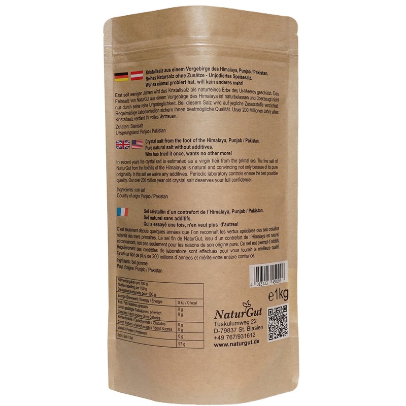 Crystal Salt Fine in POLYBAG 500 g from Salt Range