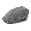 Hanna Hats Donegal Touring Cap Tweed Hat, Grey Salt and