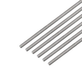 HiPicco 1/4"-20 Fully All Threaded Rod & Studs, 16" Length, 304 Stainless Steel Right Hand Thread Screw for Furniture Anchor Bolts, Clamps, Hangers and U-Bolts 6 Pack