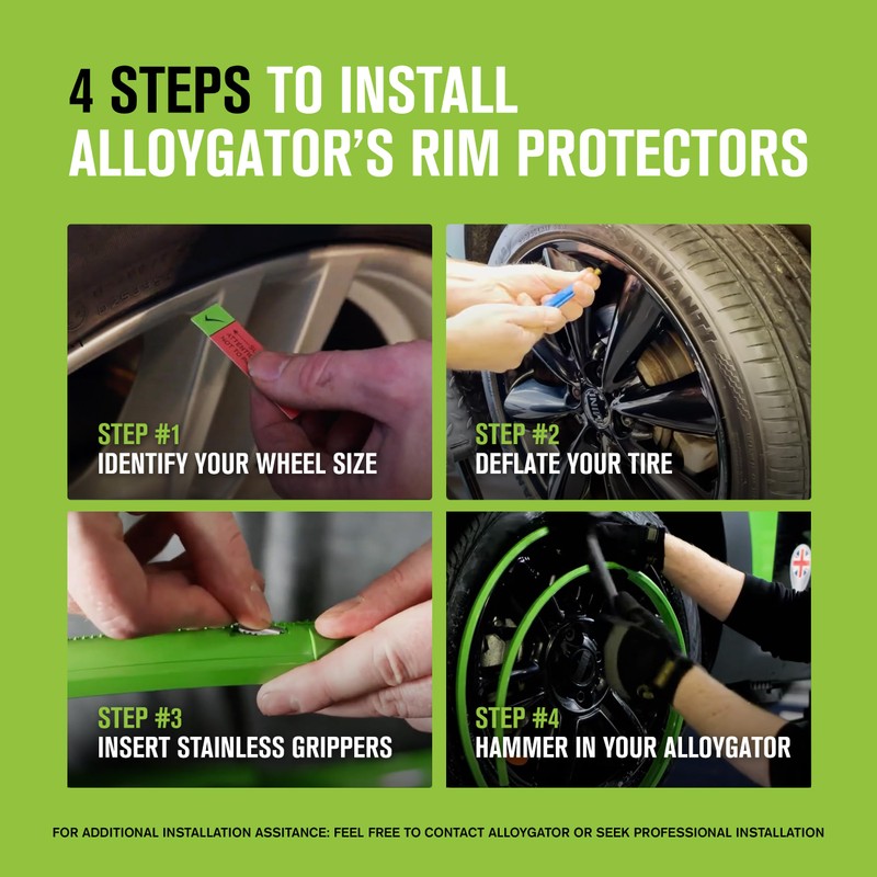 AlloyGator Sky Blue Rim Protector for Car Wheels (Fits 12-24"