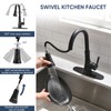 WEWE Vintage Kitchen Faucet with Pull Down Sprayer, Stainless Steel