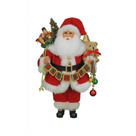 Karen Didion Originals Believe Santa Figurine, 17 Inches - Handmade Christmas Holiday Home Decorations and Collectibles