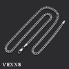 VEXXS Men's Gold Chain Flat Cut,18K Real Gold Plated Cuban