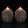 Wondise Flameless Candles with 6H Timer, Battery Operated Flickering Wick