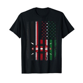 Kenyan American Flag Kenyan Roots Kenya America T-Shirt