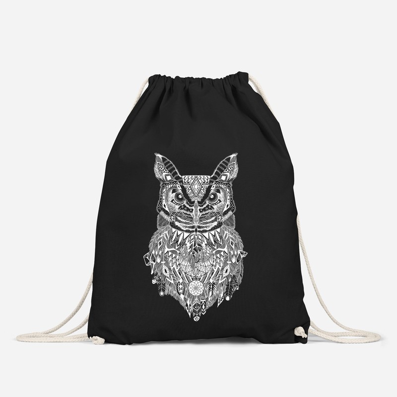 Autiga Gym Bag Owl Aztec Pattern Boho Aztec Owl Hipster