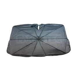 MOTOR POWER 車用 傘型 フロント サンシェード 142cm × 76cm 虹色 パラソル 日除け 遮光 断熱 冷気遮断 紫外線 UVカット ガラスカバー / 156-121