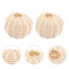 Baluue End Pieces for Lamps Rattan Lampshade Set of 2