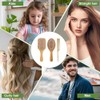 Peine de Madera Bambu, 6Pcs Cepillo Bambu Cabello, Peine de