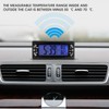 12V Digital Car Thermometer Vehicle Clock LCD Temperature Meter with