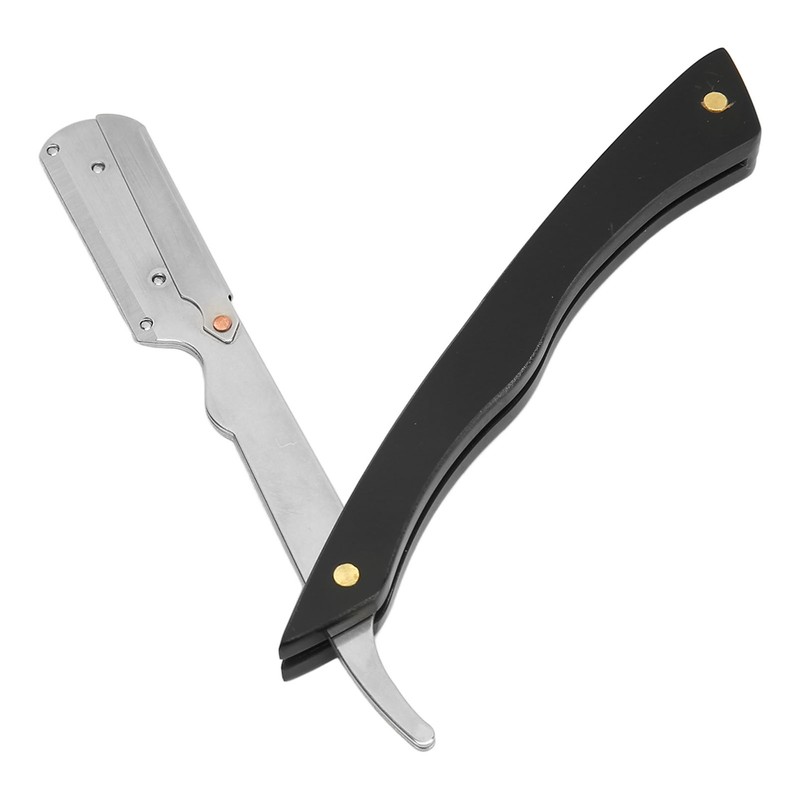 Foldable Beard Clipper Handle Reusable Stainless Steel Safety Manual Straight