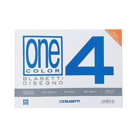 Blasetti Sketchbook - SQUARED SMOOTH PAPER BLOCK, BL4 Format 24×33 cm, 20 glatte Blätter FSC-zertifiziert, 220 g/m² Papier mit unverwüstlichen Ecken