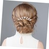 IWOWHERO Versatile Wedding Headpiece Hairpin Side Comb Rhinestone Pearl Bridal