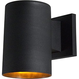 KastLite Polycarbonate Turtle Light Wall Sconce - Outdoor Cylindrical Light Fixture with Turtle Friendly Amber LED Lamp - Ideal for Coastal Areas - UL & FWC Approved - Fade & Rust Resistant