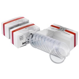 MC.Sammler Pack of 30 coin capsules inner diameter 27.5 mm, e.g. for Germans 5 Euro collector coins, planet earth, tropical zone, subtropical zone,