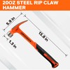 Jorgensen 20 oz Straight Claw Hammer with Magnetic Nail Holder,