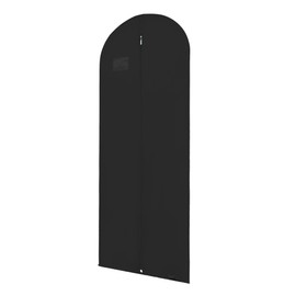 HANGERWORLD 3 Black 60 Inch Breathable Garment Dress Cover Bags with Secret Internal Zipped Pocket