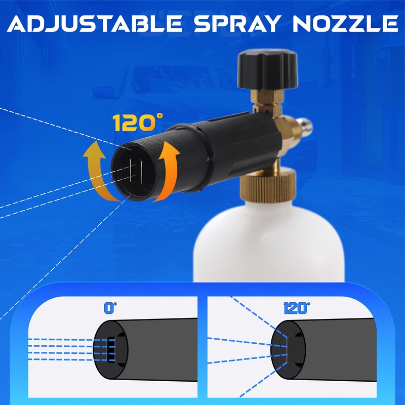Javneo Short Pressure Washer Gun with Foam Cannon, Power Washer