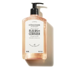 L'Occitane Fleurd Sri Sakura (Cherry Blossom), Perfumed, Shower Gel, 16.9 fl oz (500 ml), Large Capacity, Body Soap, Drying, Moisturizing, For Women, Men, Popular