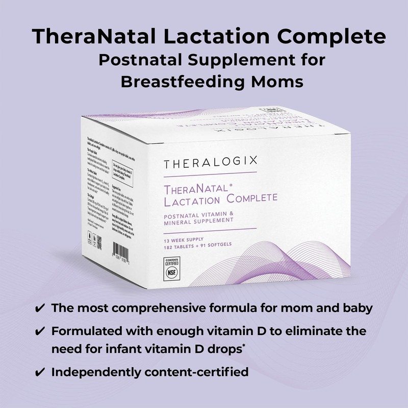 Theralogix TheraNatal Lactation Complete Postnatal Vitamin Supplement - 13-Week Supply