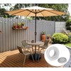 Ruimou 1 x Sonnenschirm-Lochring und Kappe (grau) für Outdoor, Terrasse,