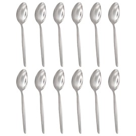 Argon Tableware Economy Stainless Steel Dessert Spoons - 19cm - Pack of 12 - Silver Dining Table Spoon High Polished Soup Spoons Dishwasher Safe 12-Piece Dinner Spoons Cutlery Set