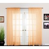 NIM Textile Elegant Sheer Voile Curtains Panels, Rod Pocket Top,
