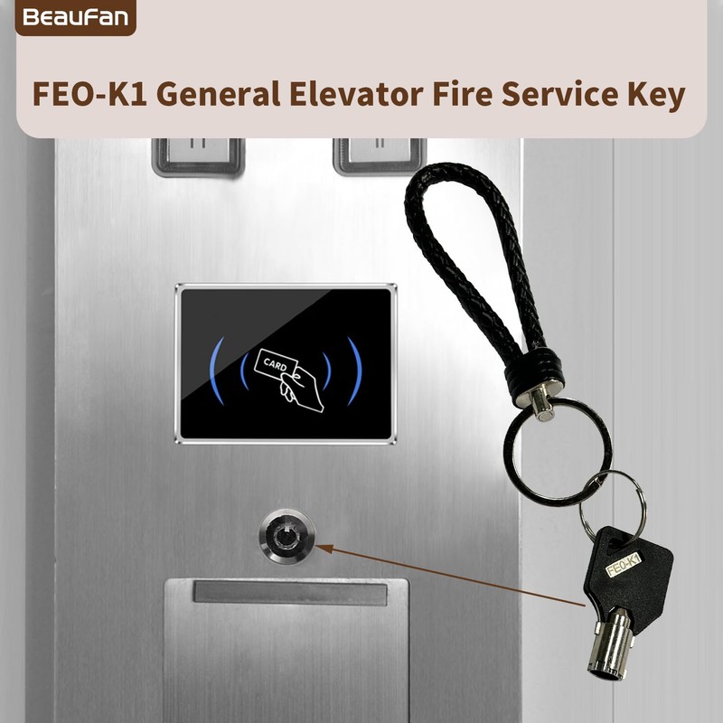 Beaufan 2 Pack FEO-K1 Elevator Keys Fire Service Key Recall