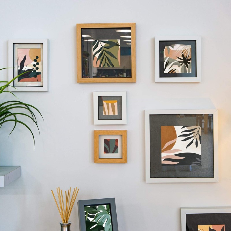 Nicola Spring Black 10pc Picture Photo Mounts Set - To